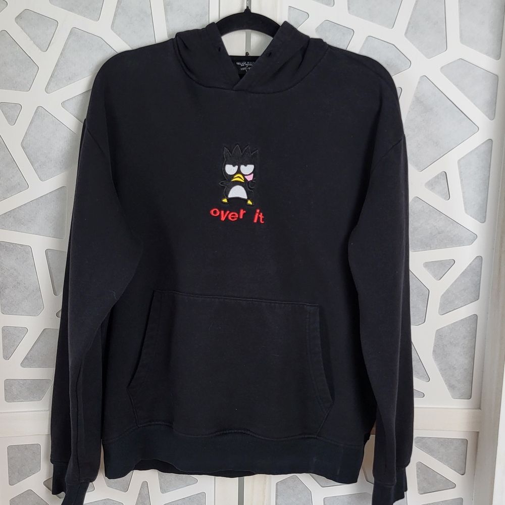 Rare Sanrio x Forever 21 Badtz-Maru "Over It" Black Hoodie